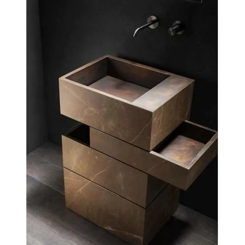 Newstar Wholesale Calacatta Viola Marble Polished Bathroom Single Sink Natural Marble Vanity Basin Purple Bowl Stone Basin