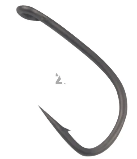 Carp fishing PTFE coating barbed eyed hooks made in japan high carbon steel matte black size 2 4 6 8
