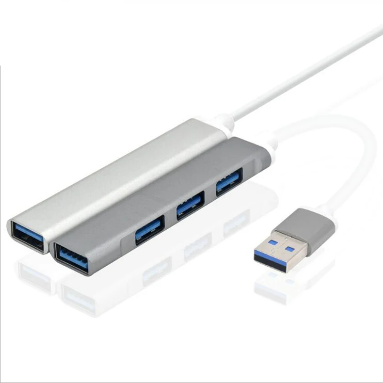 Aluminum USB 2.0+3.0 Multi 4 Port Splitter USB 3.0 4 Ports HUB For Lenovo Xiaomi Macbook Pro Air Pc Computer Notebook Laptops