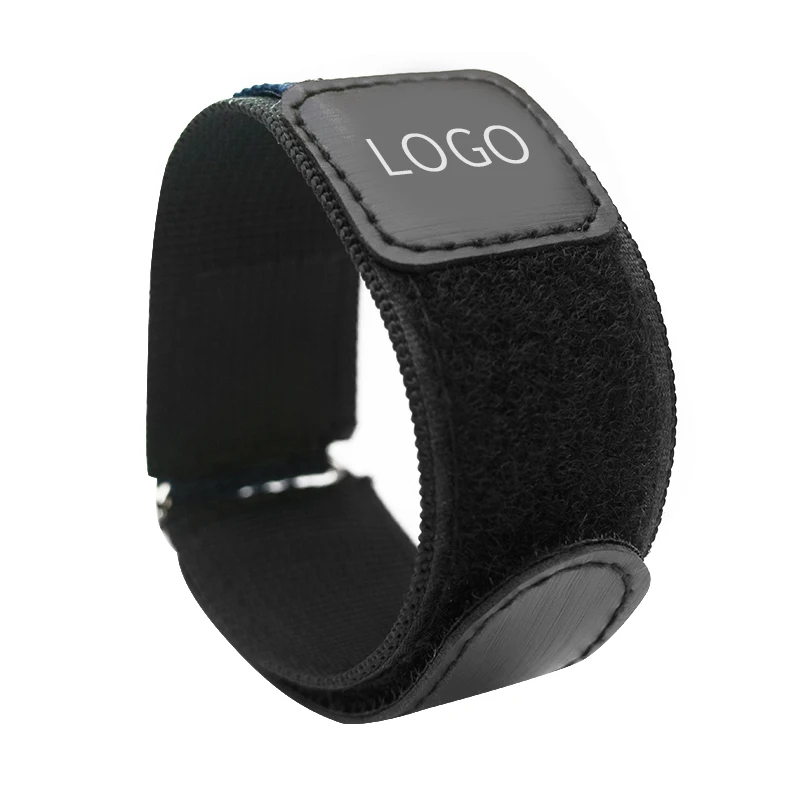 Custom logo nylon sport band hook and loop watch