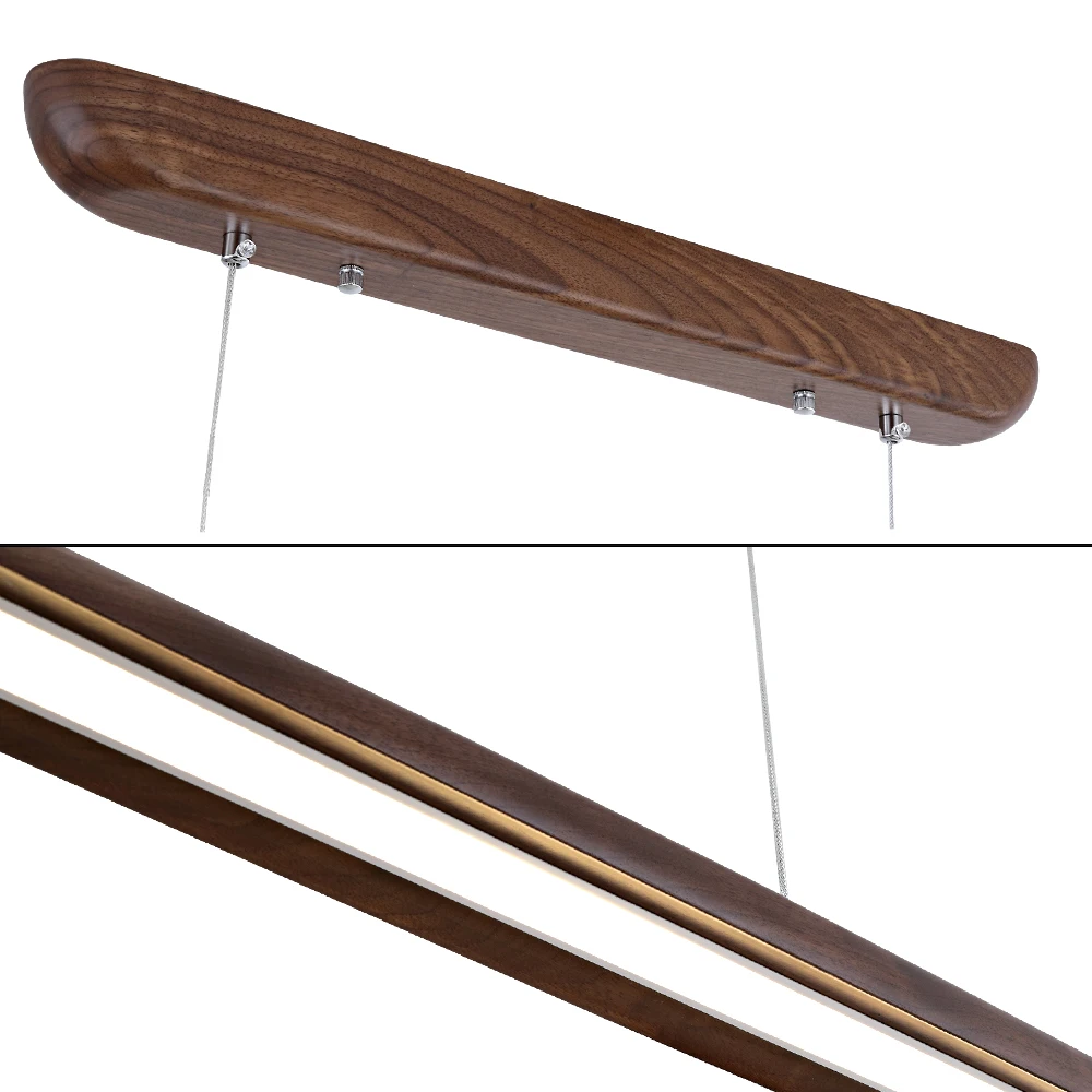 Furniture Design Natural LED Wood Pendant Lighting CE SAA RCM Certified