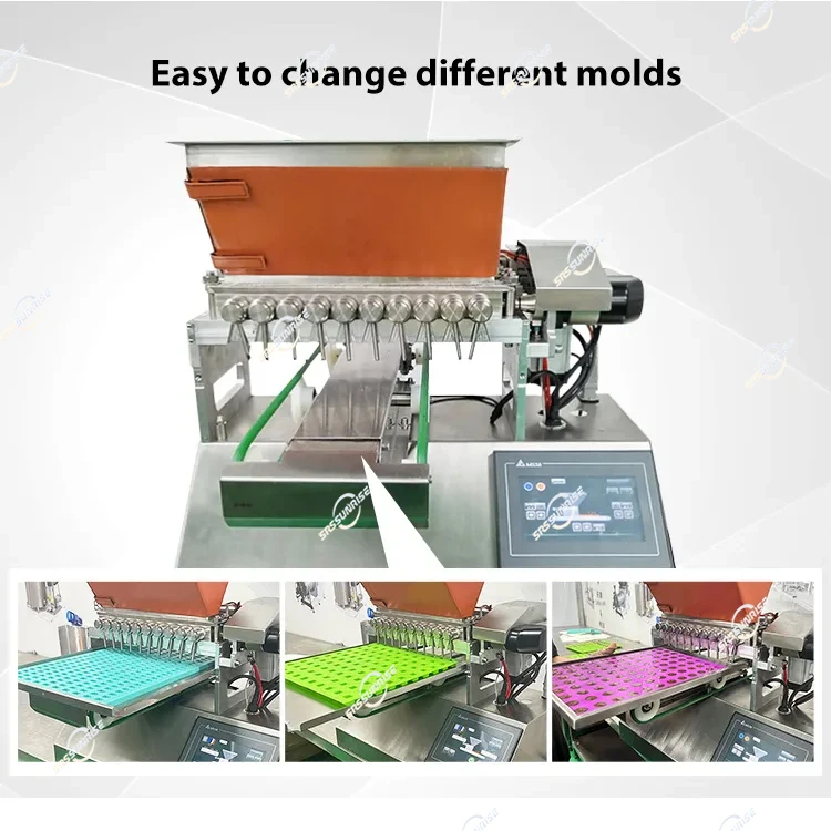 Automatic Desktop Gummy Jelly Hard Candy Chocolate Making Depositing Machine