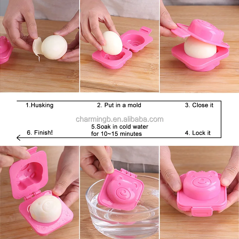 6 Pcs Cartoon Cute Boil Egg Mold  Chocolate Mold, Sushi Rice Ball Mould Diy Mould Gadgets Tool