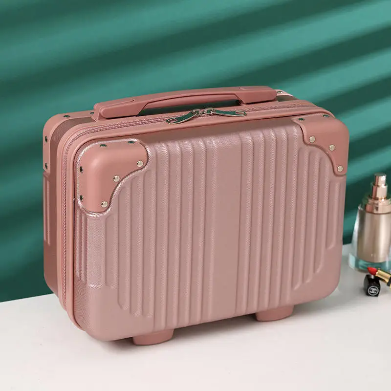 cream Hand-held makeup case 14 inch small suitcase Vintage gift box gift box travel case wholesale