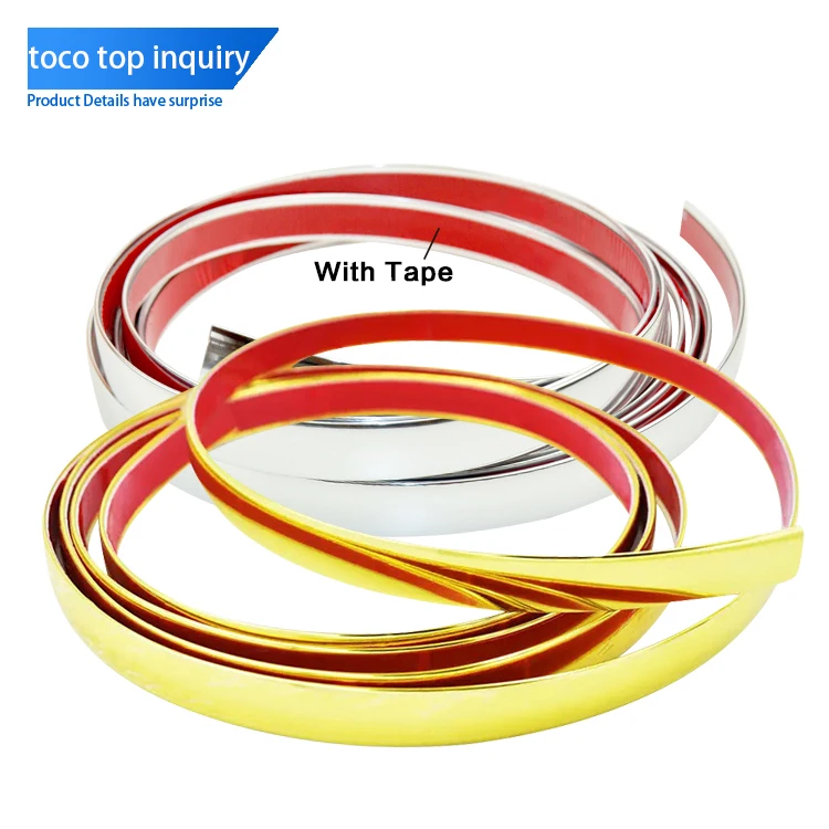 Toco High Gloss Furniture Accessory 5mm Thick Abs Wpc Door Masking Tape Dual Tone Upvc Round Table U Shape Stair Edge Banding