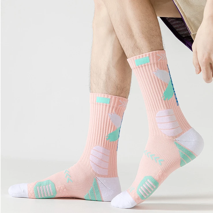 Athletic custom high quality elite basketball running socks compression