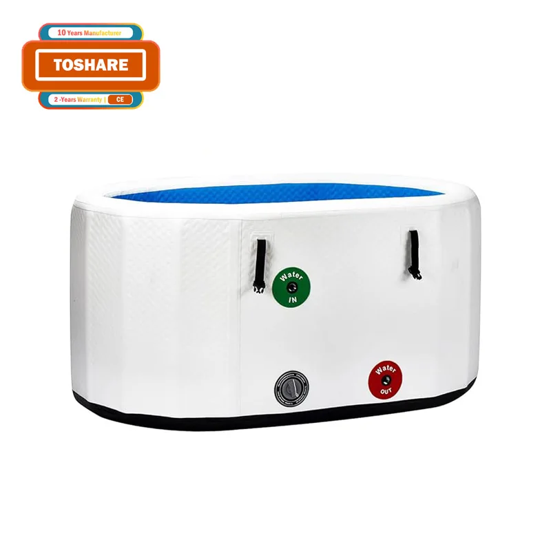 TOSHARE 2024 Custom Cold Plunge Tub OEM ODM Ice Bath Barrel with Chiller Therapeutic Ice Bucket