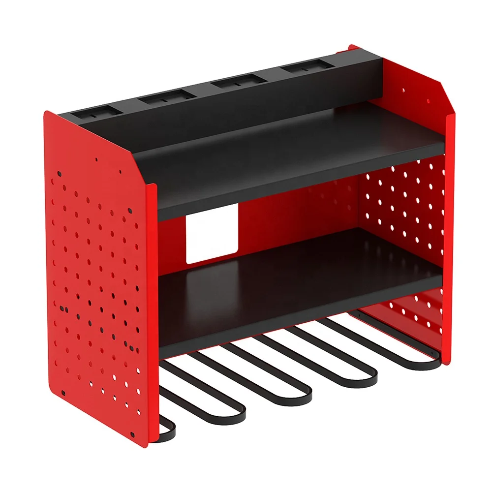 Joyings Power Tool Organizer With Charging Station With 4 Drills Holder Tool Rack Space-saving Heavy Duty Utility Rack