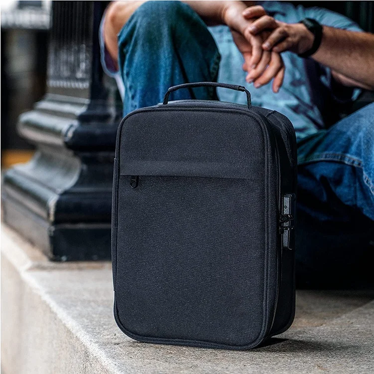 Extra Large luxury YKK Zippers odor cigarette packaging case stash box Organizer with lock smell proof storage bag for travel