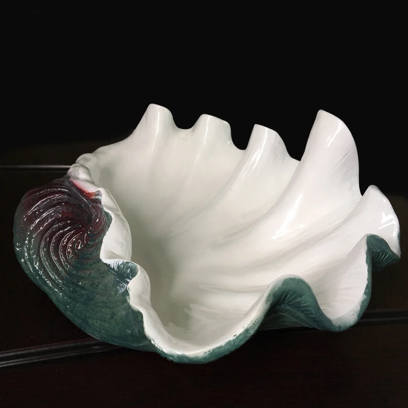 Ang Go Factory 11.5-14 Inch Resin Craft Plate Shell Bowl Dishes For Home Decoration