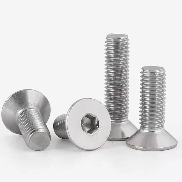 Внутренний шестигранный потайной головкой механический винт 304 нержавеющей стали винт с плоской головкой DIN7991