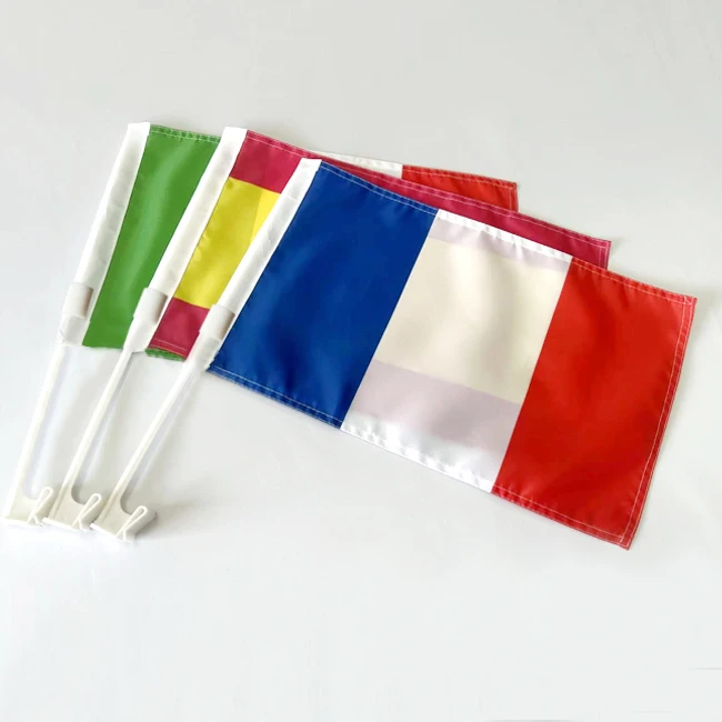 Высококачественный флаг на окна автомобиля для событий двусторонний Ирландии Эстонии Франции Киргизии Ганы Индонезии