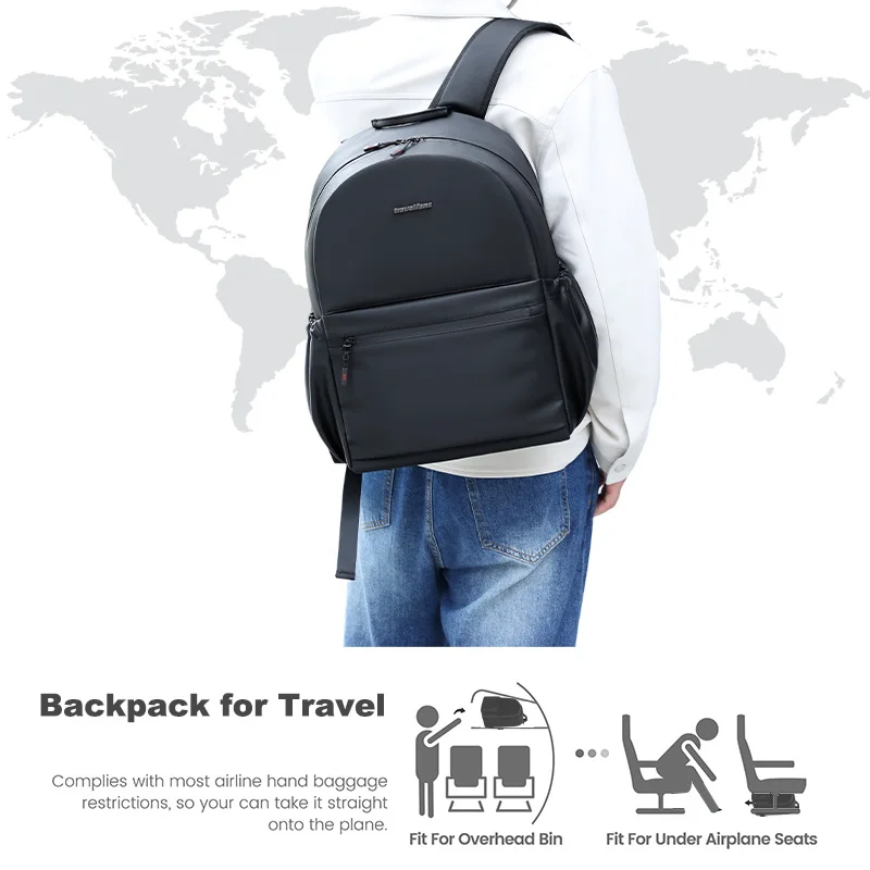 American Style Zipper Business Computer Travel Bag Waterproof Laptop Backpack with Handle Wholesale