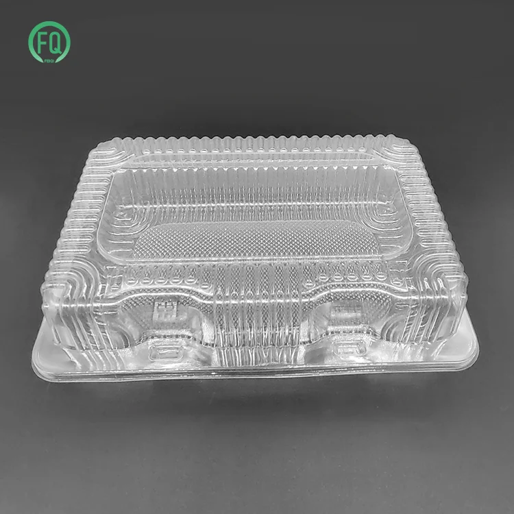 Eco-friendly PET Clear Plastic Packaging Container Square Fruit Box Disposable Packaging