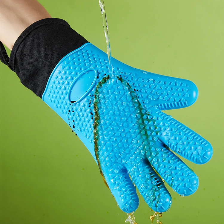 Heat Resistant Kitchen Perfection Silicone Smoker Microwave  Oven Gloves For Baking