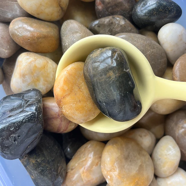 Натуральный речной камень/высокополированная галька