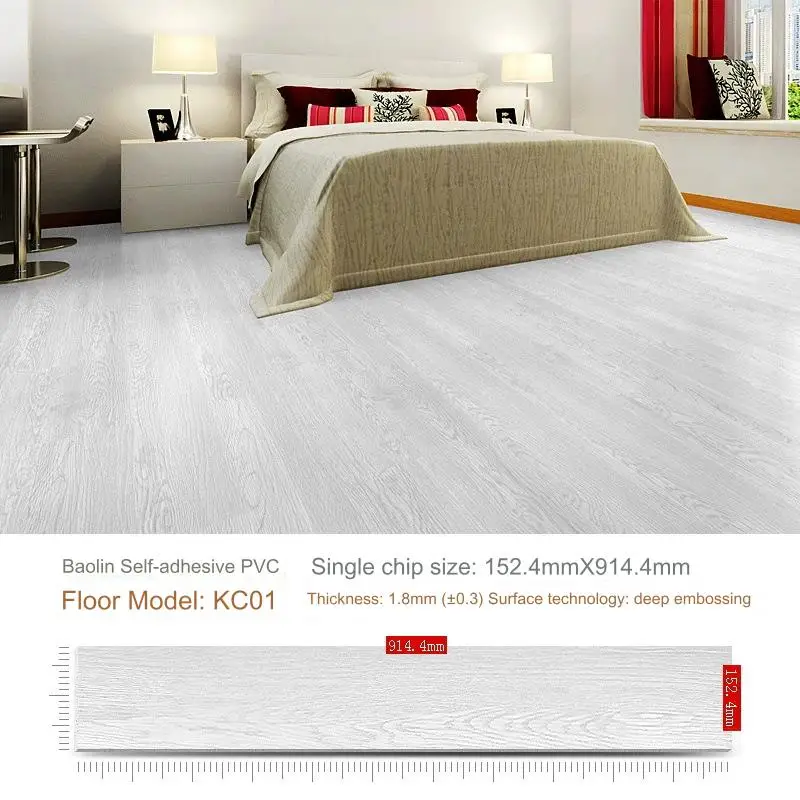 DIY handmade stickers 1.5mm 1.8mm 2.0mm kitchen flooring vinyl wooden self-adhesive waterproof and stain resistant PVC tile