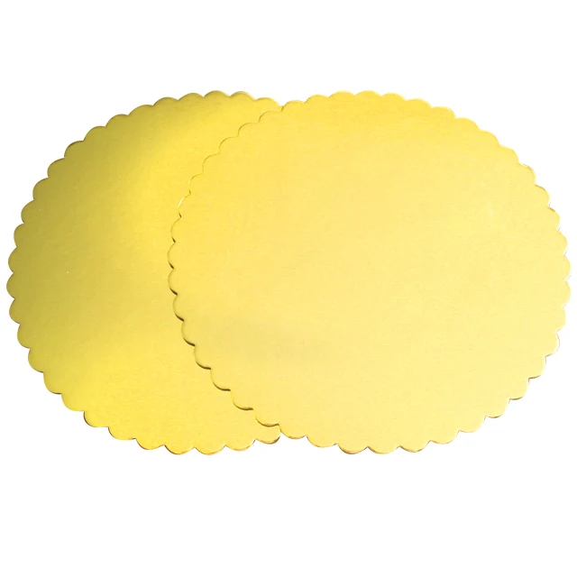 Food Grade Disposable Paper Round Golden Cake Card Paper Cake Base Board