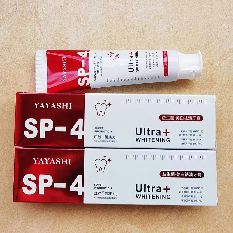 Authentic probiotics whitening stain removal toothpaste to improve bad breath yellow teeth men and women 120g wholesale