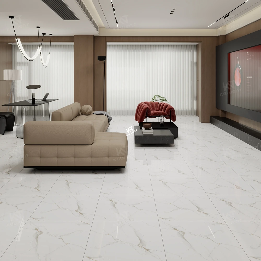 Китай 24x24 белая глянцевая мраморная напольная плитка 60x60 для гостиной