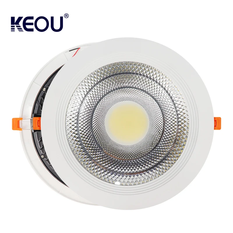 Keou Glass Cover Recessed 5W 7W 10W 12W 15W 18W 20W 30W Led Cob Downlight
