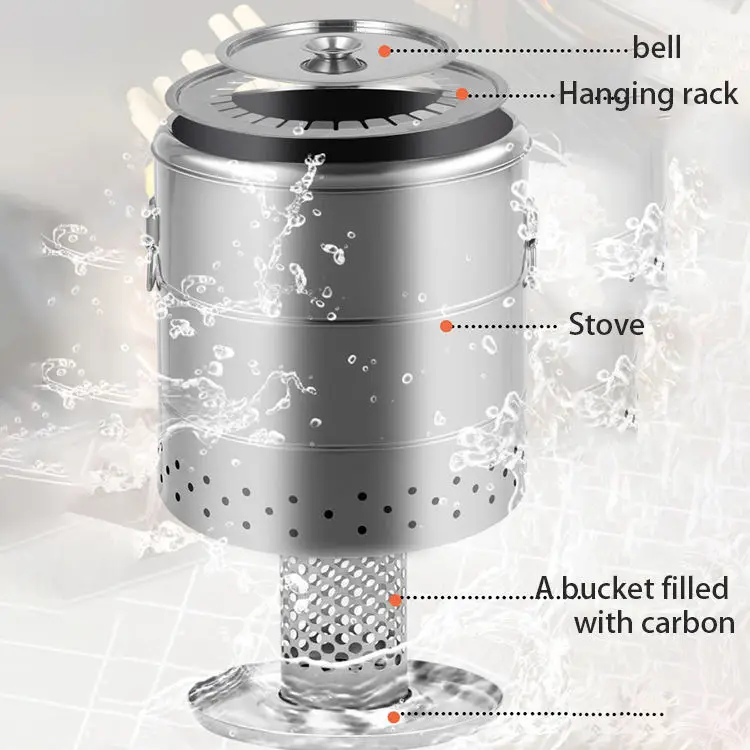 Hanging BBQ Grill Machine Skewers Charcoal BBQ Grill Oven for Outdoors Camping Picnic and Indoor Party Cooking