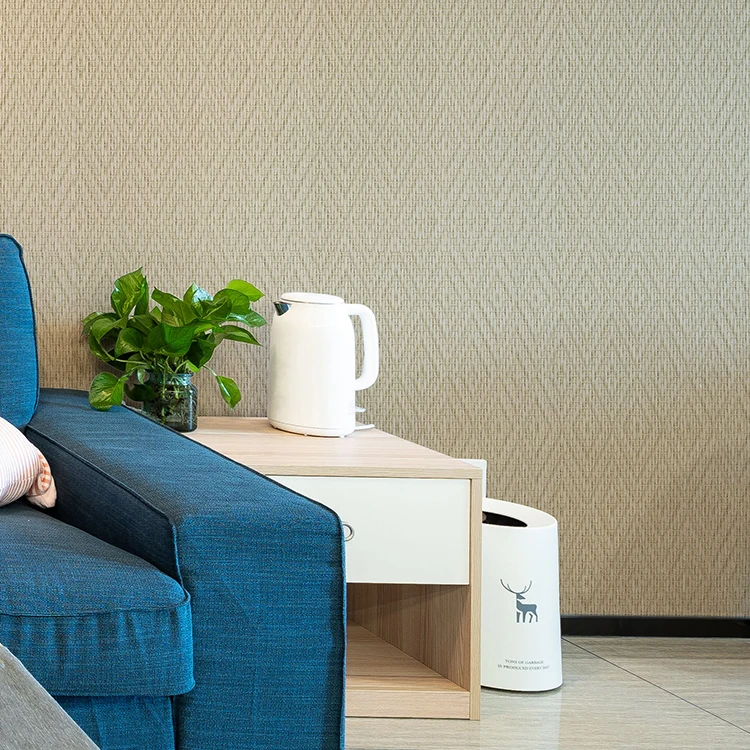waterproof woven vinyl wallpaper for hotel