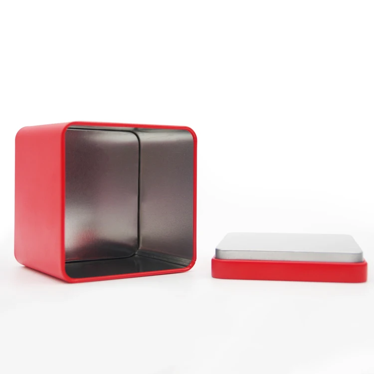 Decorative Red White Sugar Large Coffee And Tea Containers Airtight Storage Tea Tin Box For Tea