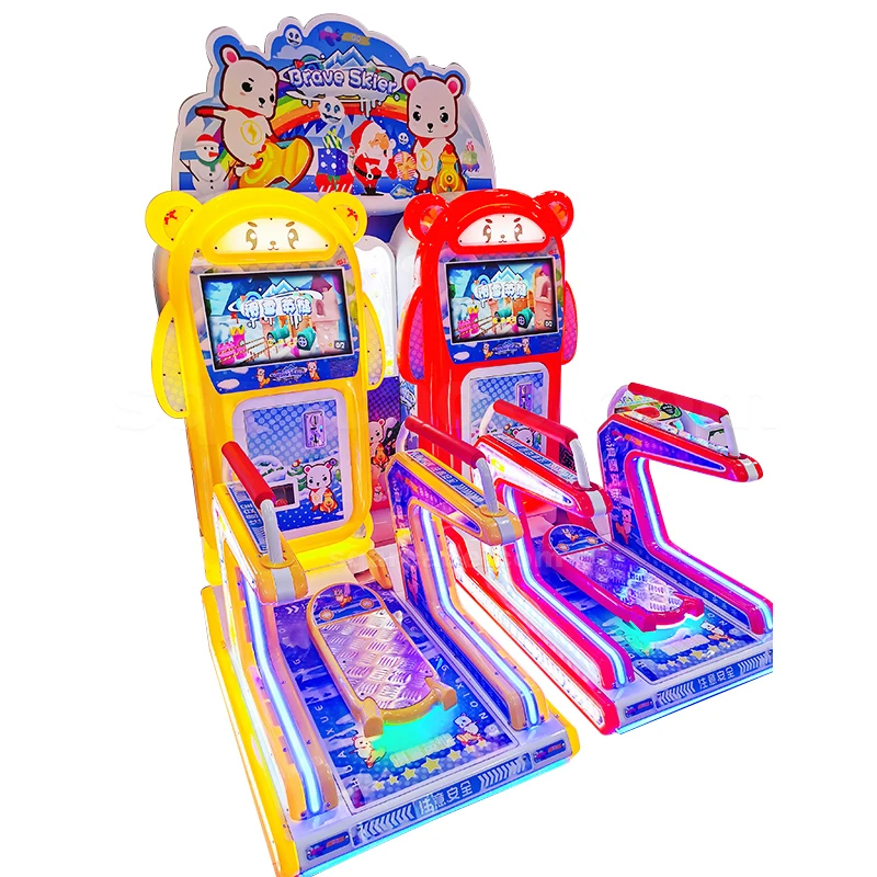 Amusement arcade ski machine coin operated kid ski hero skiing video game machine for sell