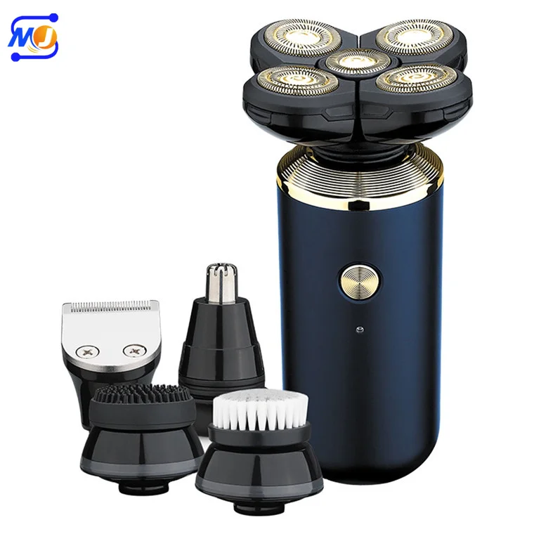 Zkagile Five Floating Heads Electric Razor Rechargeable Beard Hair Mens Electric Shaving Machines 5 In 1 Electric Shaver
