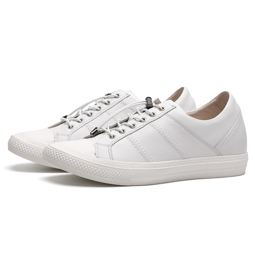 Brand Lace up White Running Elevator Shoes for Men Sport Shoes Height Increasing Shoes Factory Wholesale Fashion GENUINE Leather