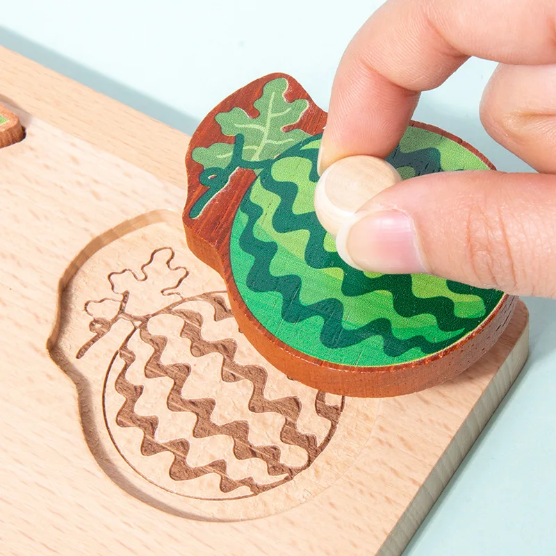 Alphabet Shape Numbers Zoo Fruits Sea Animals Dinosaur Chunky Wooden Peg Puzzles Puzzles for Toddlers