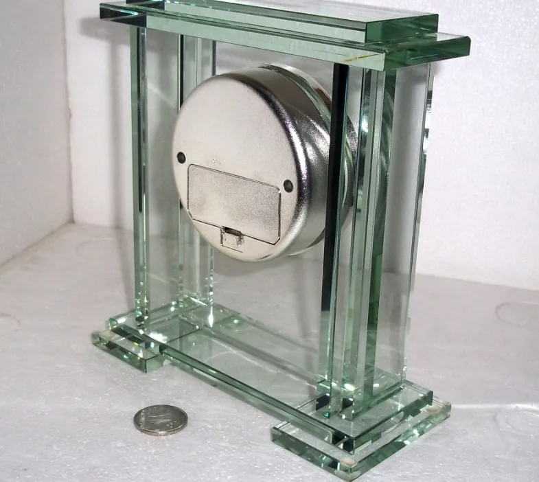 Glass And Metal Gift Mantel Alarm Clock Gift Clock