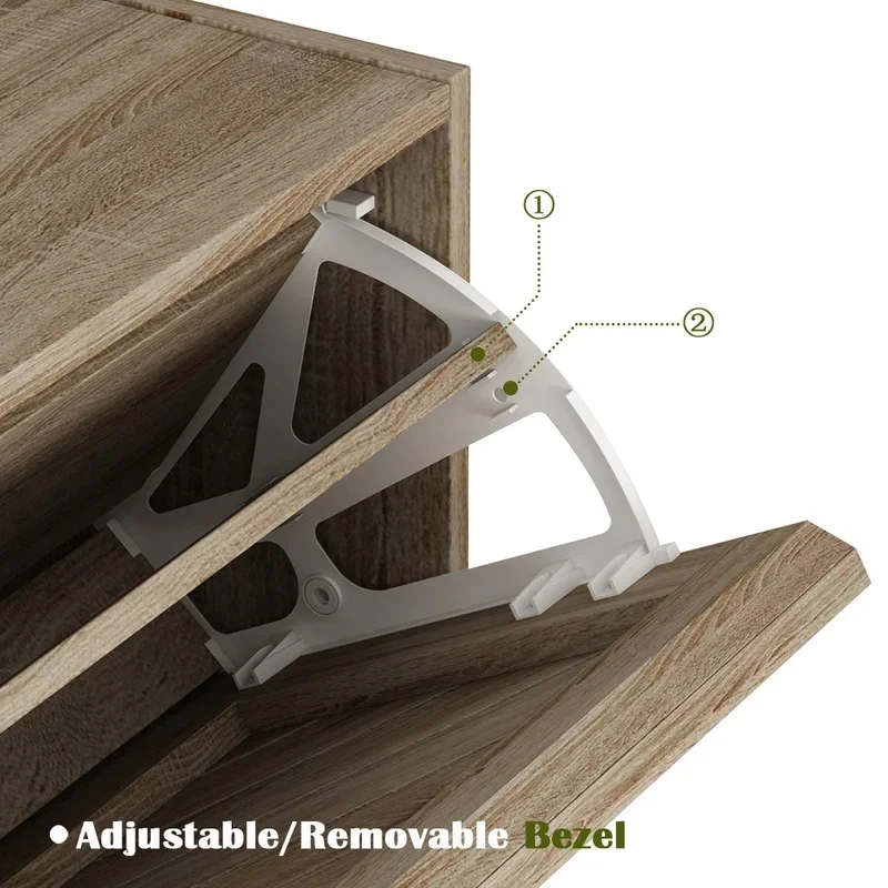 Factory Wooden Shoe Rack Storage Cupboard Organizer shoe cabinet with 3 fold--out door Shoe Cabinet Furniture