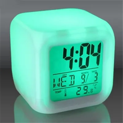 Best Promotional Gift, 7-color Led Light Digital Calendar Clock Gifts