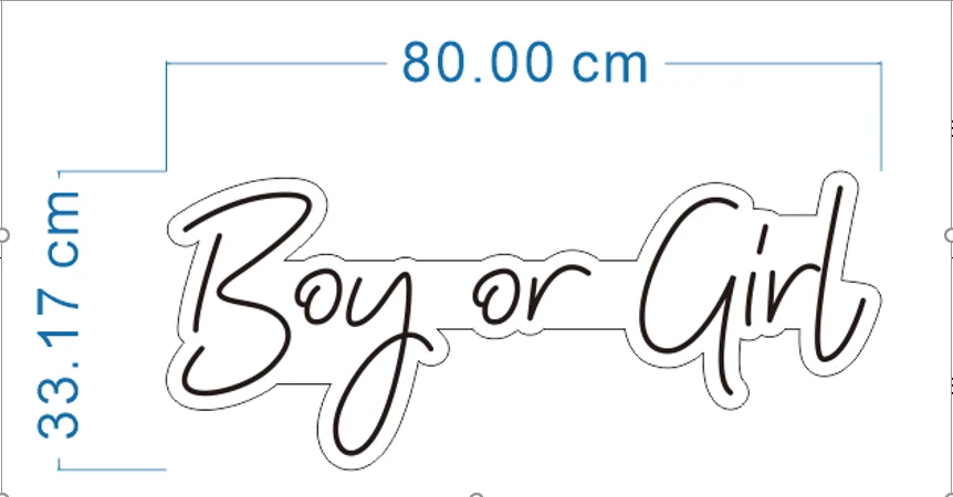 Drop shipping factory manufacturer birthday party wedding fashionable custom color boy or girl neon sign