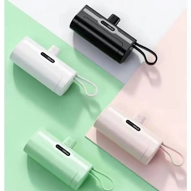 New Mini Capsule Charger Power Bank Micro Usb Type C 4000 MAh Portable Battery Charger For 3 In1 Mobile Phone Charger Power Bank