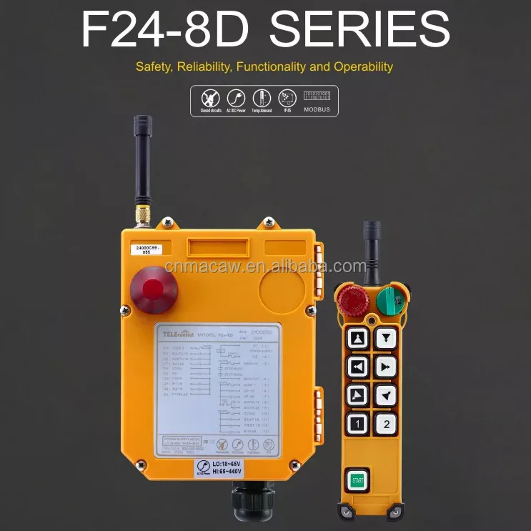 CE FCC certificated  Universal industrial wireless remote control F24-8D radio crane remote control