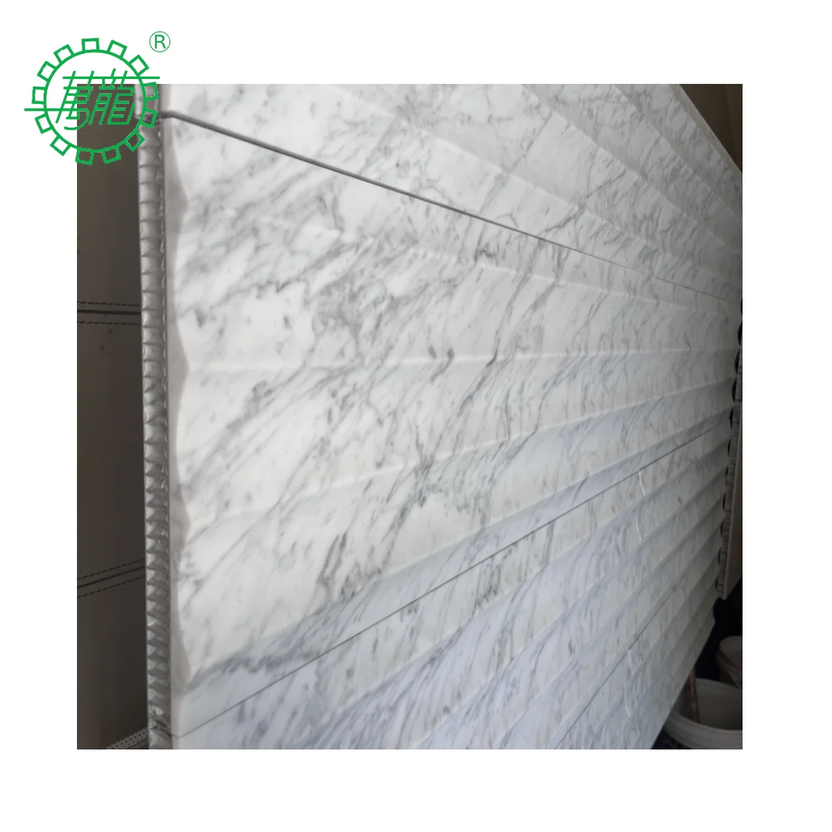 Carrara White Marble Stone Backed with Aluminum Honeycomb Thin Marble Panels for Wall Decoration