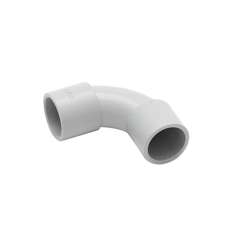 20mm 25mm 40mm 50mm 63mmPVC Conduit Fitting End Bell Electrical Elbow Sweep Bend PVC Fittings Conduit Solid Elbow