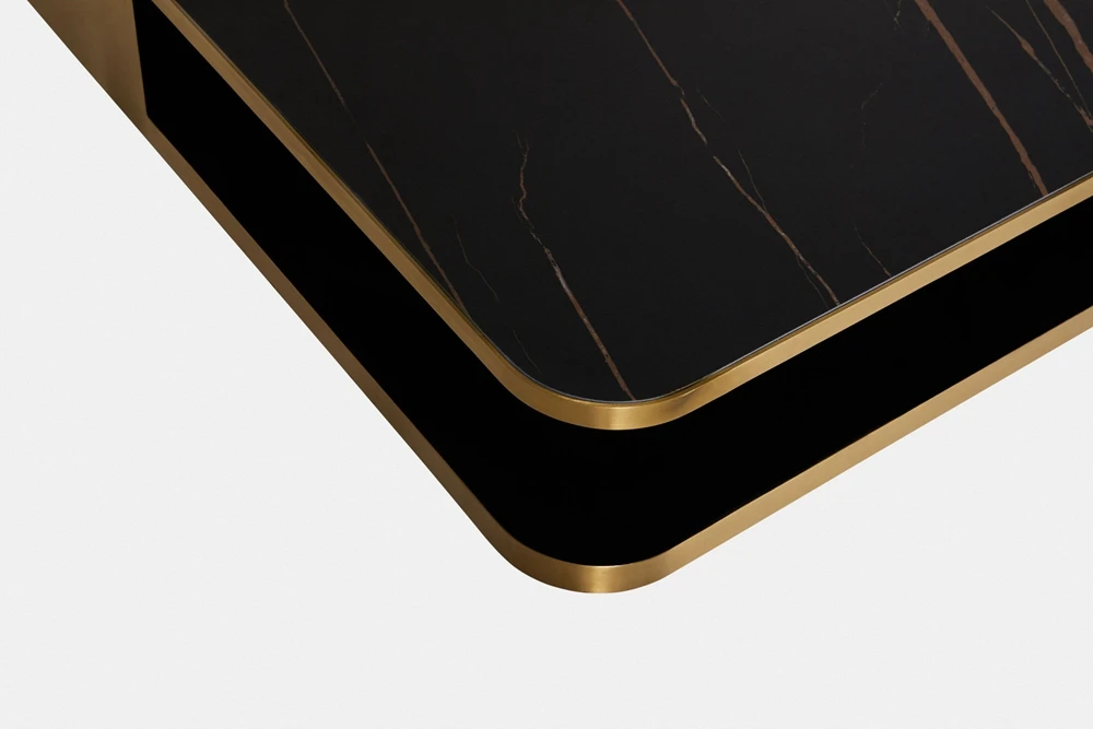 LC-106 high-end wholesale factory large sintered stone marble square coffee table with integrates storage space for living room