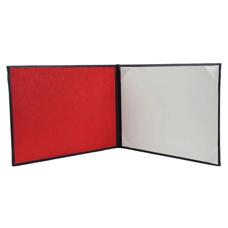 Hot Selling Pink Document Custom White Leather Certificate Holder With High Quality