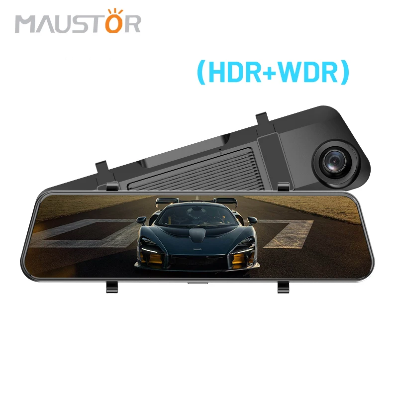 NT96565 12 inch IPS full screen touch WIFI WDR car camera rearview mirror car DVR with GPS 2K toguard dashboard vehicle dash cam