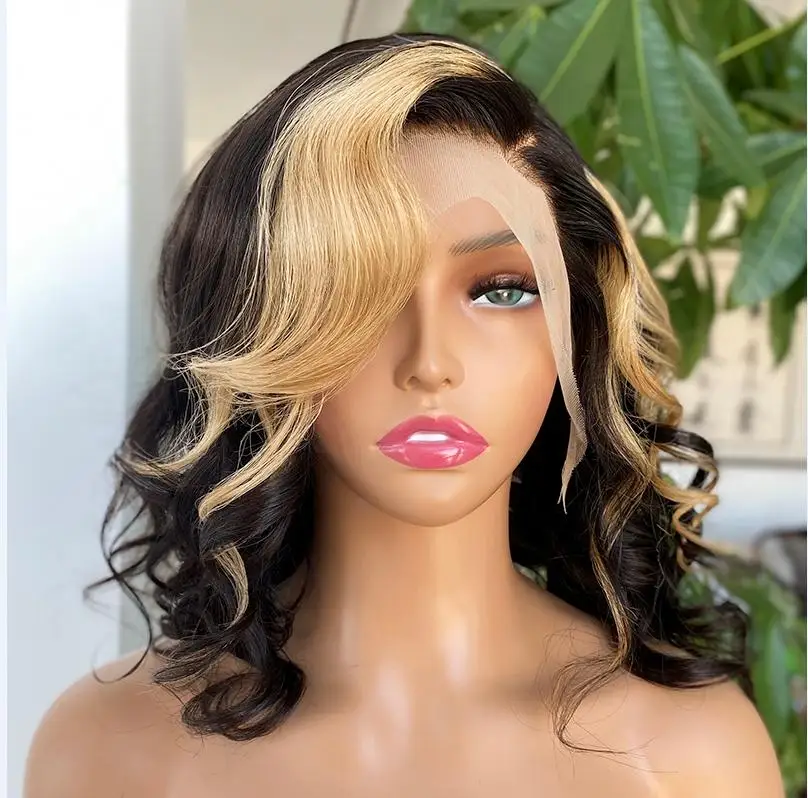 Front Wigs Blonde Bob Wigs 1 Piece Brazilian Hair Transparent Swiss Lace Raw Peruvian Ready to Ship Hd Beauty Products Lace Long