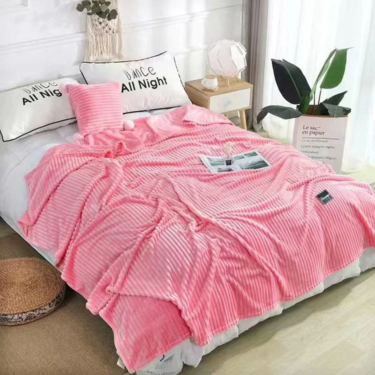 Premium quality wholesale throws cashmere flannel blanket