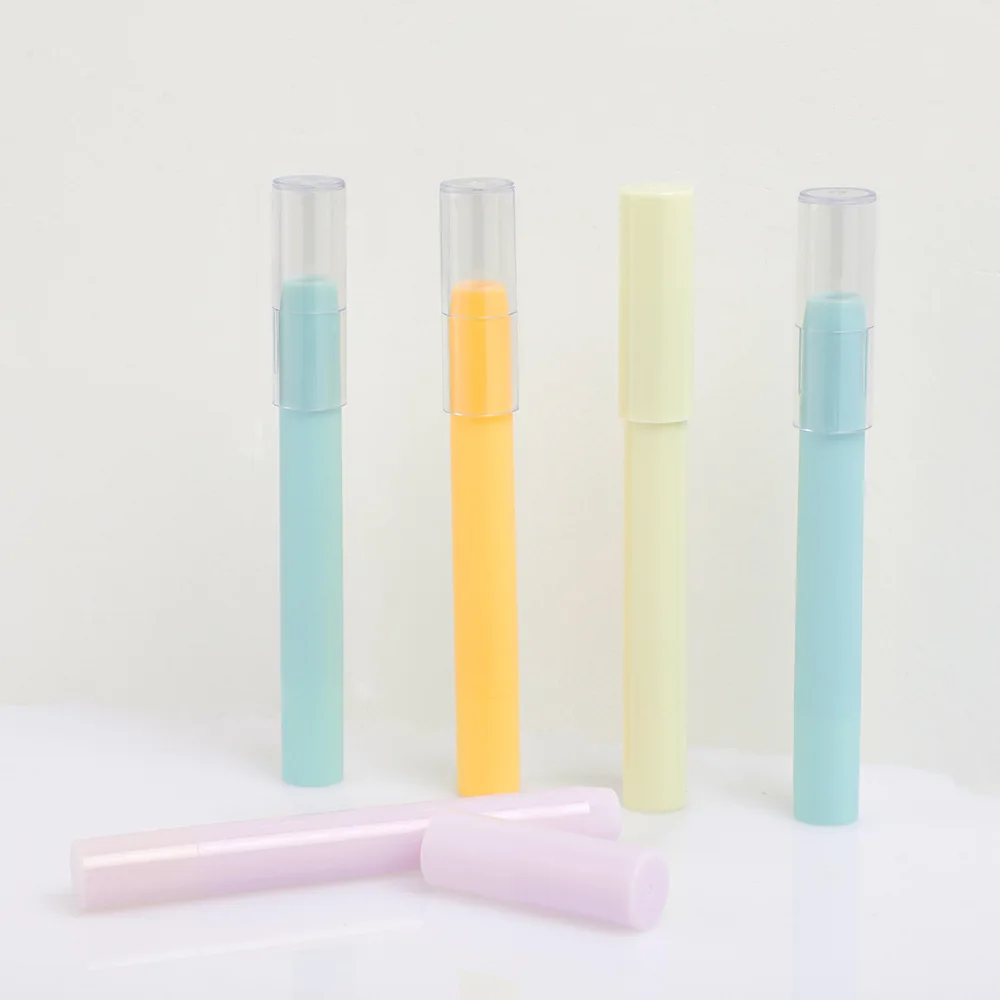 Double headed highlighter stick tubes custom logo portable makeup eyeshadow stick pen with sponge