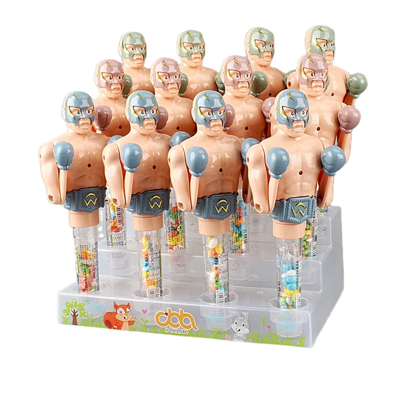 wholesale custom toy Soft light sweet hard candy halal snacks Halloween Products high quality human Boxing candy toy