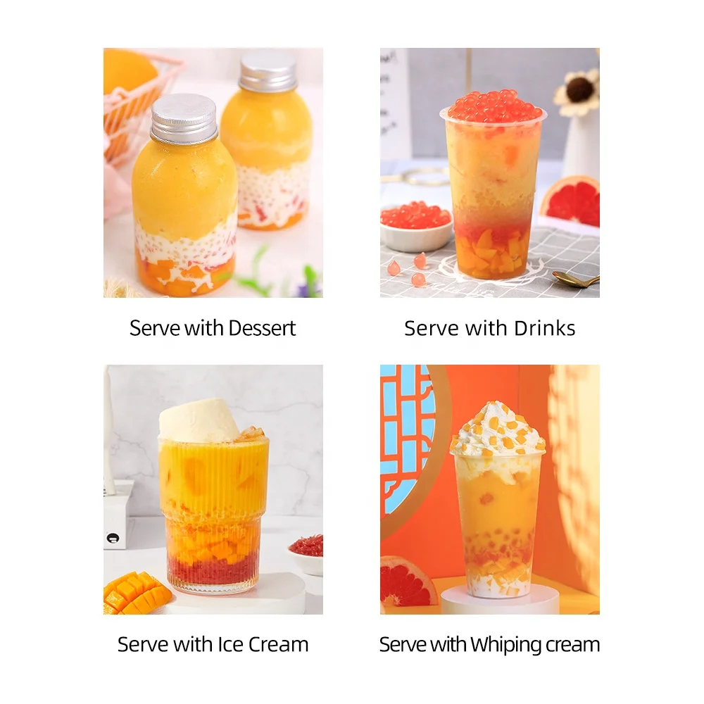 Консервированное фруктовое варенье из манго Охлажденный крем Sago с помело фруктовый для фруктового чая/пузырьковый чай 920 г