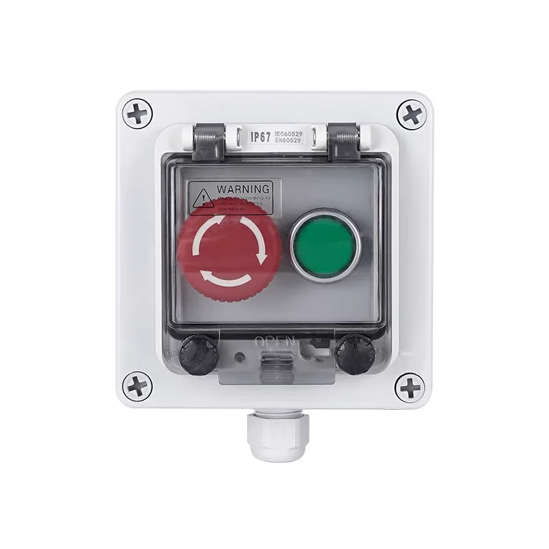 IP67 Waterproof ABS Plastic Momentary Push Button Switch Outdoor Emergency Junction Box with Distribution Features