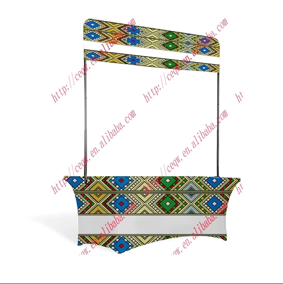 custom any logo Table Top Head Banner Frame Custom Trade Show Fitted Stretch Table Cover arch stand Adjustable table pole stand